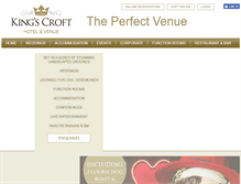 Tablet Screenshot of kingscrofthotel.com